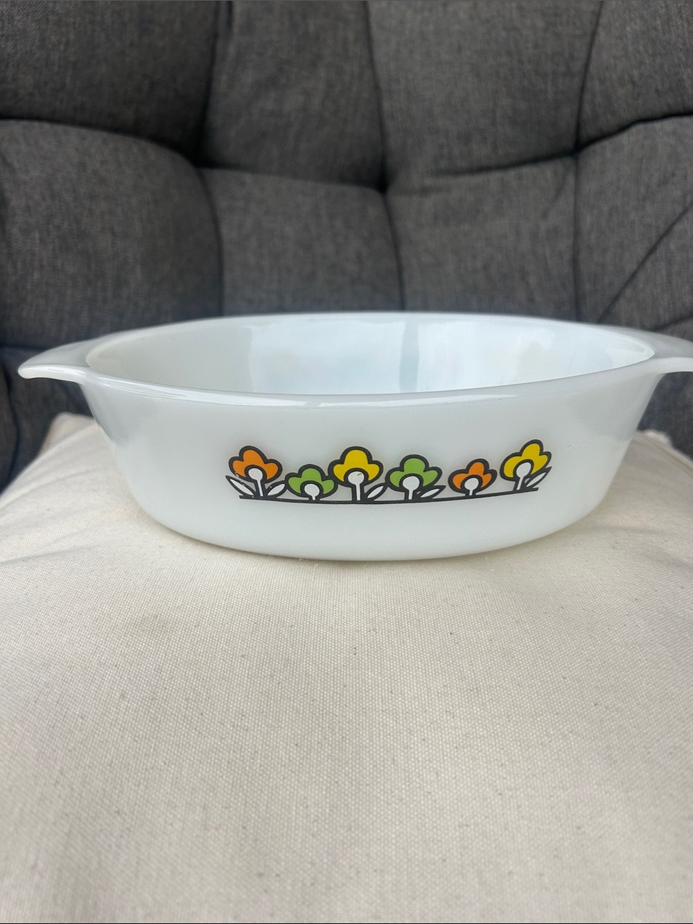 Vintage Fire King Summerfield #433 1.5 qrt oven proof oval baking dish